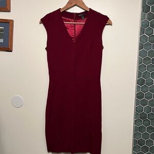 Mango Deep Red Suit Dress